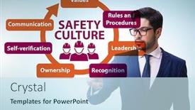  Presentation with culture - Presentation with businessman-in-safety-culture-concept background and a sky blue colored foreground