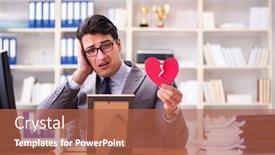  Presentation with saint - PPT layouts having businessman in saint valentine concept in office background and a red colored foreground