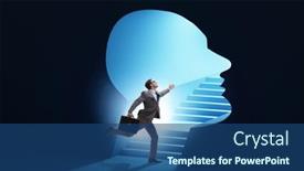  Presentation with personality concept - Slides consisting of businessman-in-split-personality-concept background and a ocean colored foreground