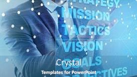  Presentation with strategic planning - PPT layouts having businessman in strategic planning concept background and a teal colored foreground