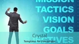  Presentation with strategic planning - Audience pleasing slide deck consisting of businessman in strategic planning concept backdrop and a cyan colored foreground