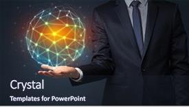  Presentation with cannabis global - Slide set consisting of universe information - businessman in suit holding global background and a  colored foreground