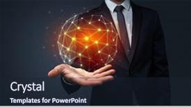  Presentation with cannabis global - PPT layouts having universe information - businessman in suit holding global background and a  colored foreground