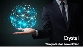  Presentation with agenda global - Audience pleasing presentation design consisting of universe information - businessman in suit holding global backdrop and a  colored foreground