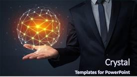  Presentation with agenda global - Colorful presentation design enhanced with universe information - businessman in suit holding global backdrop and a  colored foreground