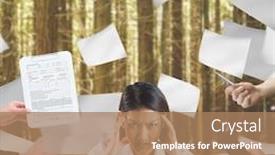  Presentation with woods - Amazing theme having businessman in suit offering his hand against trees in a woods backdrop and a coral colored foreground