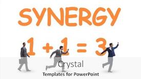  Presentation with synergy - PPT theme consisting of businessman-in-synergy-business-concept background and a white colored foreground