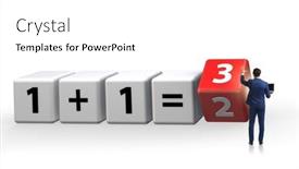  Presentation with synergy - Theme featuring businessman-in-synergy-business-concept background and a white colored foreground