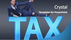  Presentation with burden - Audience pleasing slide set consisting of businessman in tax burden business backdrop and a  colored foreground