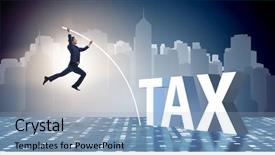  Presentation with tax evasion - Beautiful presentation featuring businessman in tax evasion avoidance backdrop and a light blue colored foreground