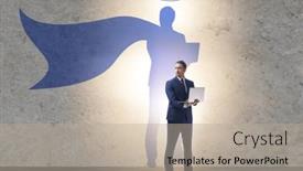  Presentation with hypertension concept - Slides with businessman-in-the-alter-ego background and a mint green colored foreground