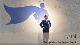  Presentation with civil society concept - PPT theme consisting of businessman-in-the-alter-ego background and a mint green colored foreground