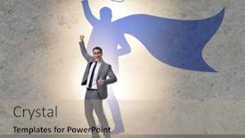  Presentation with optometrist ophthalmology ophthalmologist concept - PPT layouts consisting of businessman-in-the-alter-ego background and a mint green colored foreground