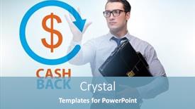  Presentation with cash - Slides having businessman-in-the-cash-back background and a teal colored foreground
