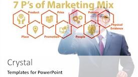  Presentation with marketing - Cool new presentation theme with businessman-in-the-concept backdrop and a white colored foreground