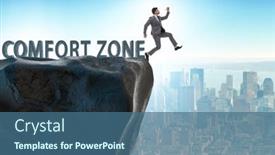  Presentation with zone - Colorful presentation design enhanced with businessman-in-the-concept backdrop and a ocean colored foreground