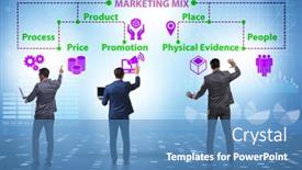  Presentation with marketing - Amazing presentation theme having businessman-in-the-concept backdrop and a teal colored foreground