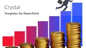  Presentation with growth chart - Presentation design with businessman-in-the-growth-concept background and a white colored foreground