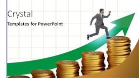  Presentation with growth chart - Slide deck featuring businessman-in-the-growth-concept background and a white colored foreground