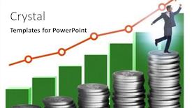  Presentation with growth chart - Presentation theme consisting of businessman-in-the-growth-concept background and a white colored foreground