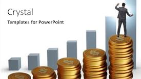  Presentation with growth chart - Theme having businessman-in-the-growth-concept background and a white colored foreground