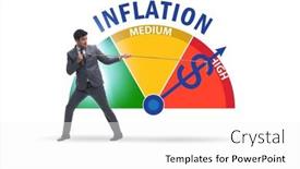  Presentation with inflation - Theme featuring businessman-in-the-high-inflation background and a white colored foreground