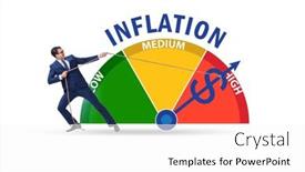  Presentation with inflation - Presentation enhanced with businessman-in-the-high-inflation background and a white colored foreground