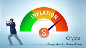  Presentation with inflation - Slide set with businessman-in-the-high-inflation background and a light blue colored foreground