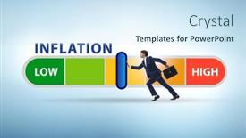  Presentation with inflation - PPT theme having businessman-in-the-high-inflation background and a  colored foreground