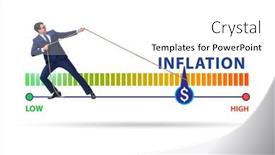  Presentation with inflation - Theme enhanced with businessman-in-the-high-inflation background and a  colored foreground