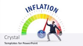  Presentation with inflation - Slide deck consisting of businessman-in-the-high-inflation background and a sky blue colored foreground