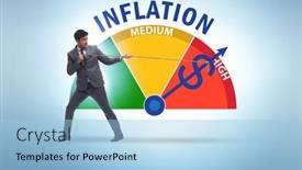  Presentation with inflation - Presentation having businessman-in-the-high-inflation background and a light blue colored foreground