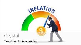  Presentation with inflation - Slide set enhanced with businessman-in-the-high-inflation background and a white colored foreground