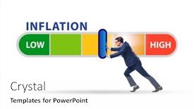  Presentation with inflation - Slide deck having businessman-in-the-high-inflation background and a white colored foreground