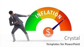  Presentation with inflation - Slides enhanced with businessman-in-the-high-inflation background and a white colored foreground