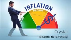  Presentation with inflation - Presentation with businessman-in-the-high-inflation background and a light blue colored foreground