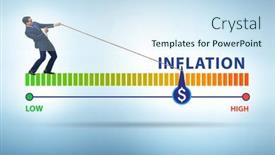  Presentation with inflation - Slides featuring businessman-in-the-high-inflation background and a sky blue colored foreground