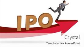  Presentation with initial public offering - Theme having businessman-in-the-initial-public background and a white colored foreground