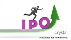  Presentation with initial public offering - Slide deck with businessman-in-the-initial-public background and a white colored foreground