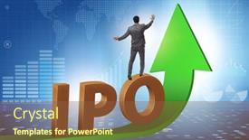  Presentation with initial public offering - PPT theme enhanced with businessman-in-the-initial-public background and a tawny brown colored foreground