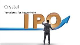  Presentation with initial public offering - Presentation theme having businessman-in-the-initial-public background and a white colored foreground