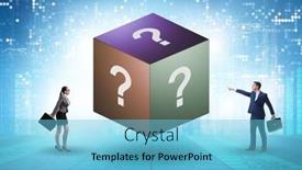  Presentation with question - PPT theme consisting of businessman-in-the-question-concept background and a  colored foreground