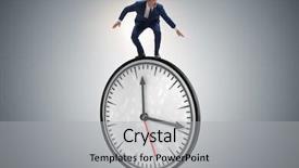  Presentation with learn english concept time - Presentation design with businessman in time management concept background and a  colored foreground