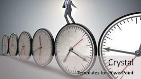  Presentation with risk management - Beautiful slide set featuring businessman in time management concept backdrop and a  colored foreground