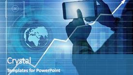  Presentation with trading - PPT theme having businessman in trading and finance background and a  colored foreground