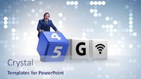  Presentation with télécharger la transition morphose - Slide deck featuring businessman-in-transition-from-4g background and a lemonade colored foreground