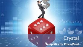  Presentation with uncertainty - Slide set featuring businessman-in-uncertainty-concept background and a teal colored foreground