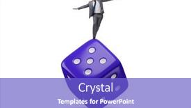  Presentation with uncertainty - PPT theme featuring businessman-in-uncertainty-concept background and a cobalt blue colored foreground