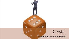  Presentation with uncertainty - PPT theme featuring businessman-in-uncertainty-concept background and a red colored foreground