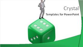  Presentation with uncertainty - Slide set featuring businessman-in-uncertainty-concept background and a white colored foreground